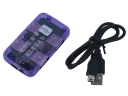 Purple Portable External High Speed 4 Port USB 2.0 Hub